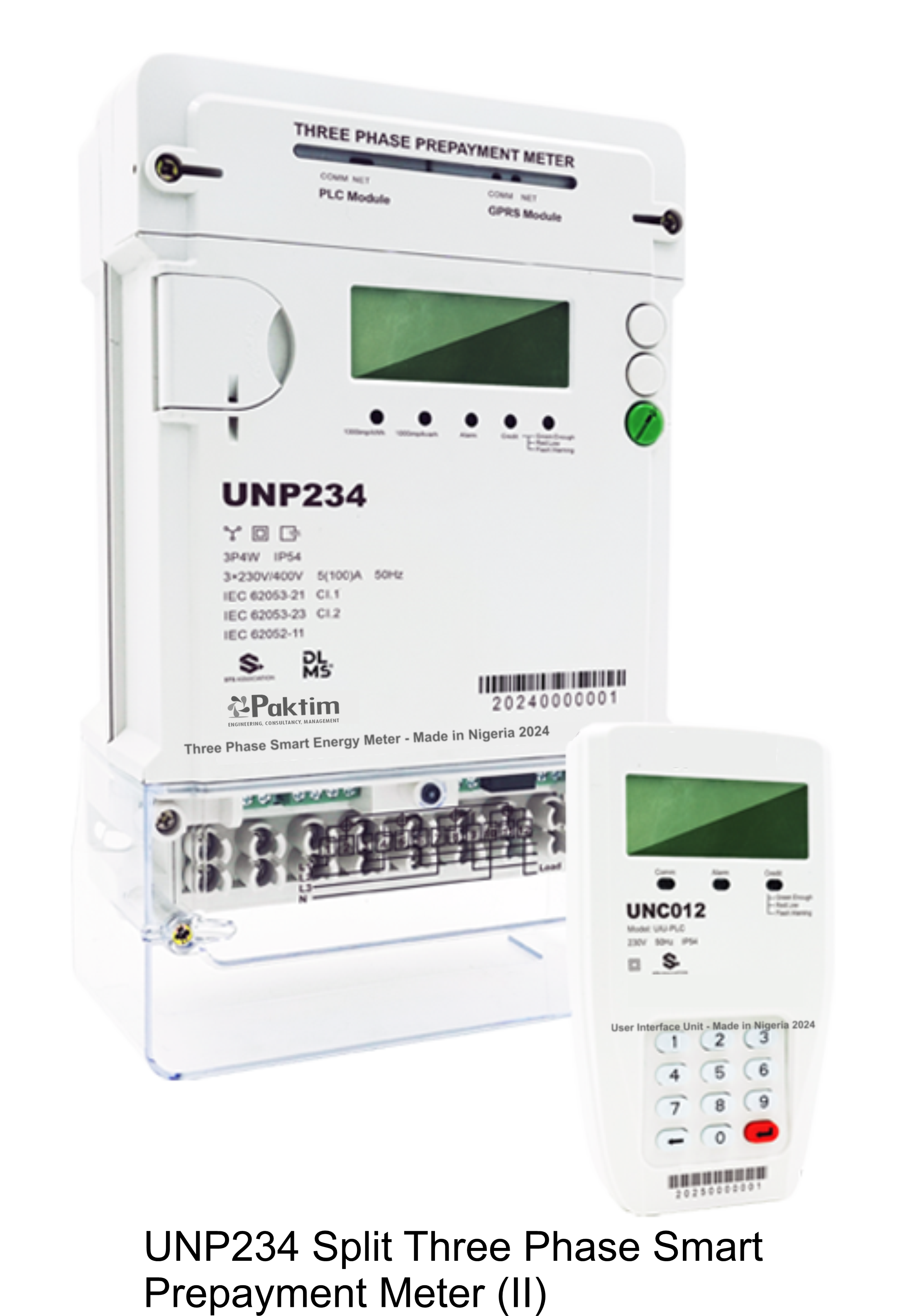 UNP234 Split Three Phase Smart Prepayment Meter (II)